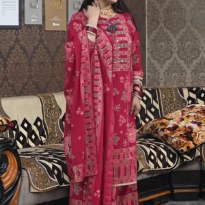 Cotton Three Piece Premium Ready-to-Wear Salwar Kameez Set (Copy)