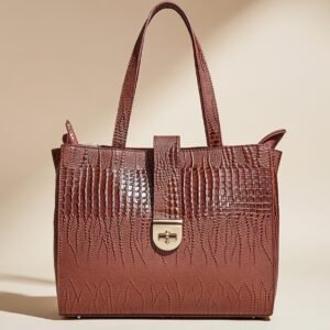 Hidesign Marsala Lima 06 croc-textured leather shoulder bag.