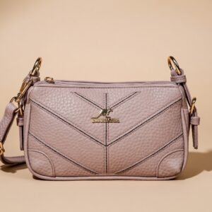 Patchee BD pink wave pattern embroidered camera crossbody bag