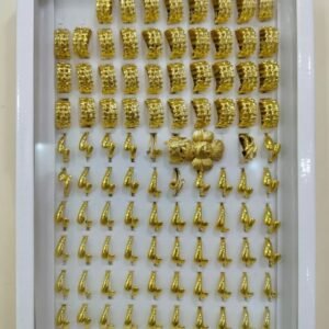 various gold-plated fashion rings.