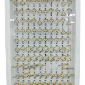 various gold-plated fashion rings.y)1P