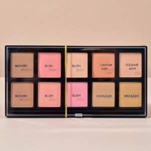 Chanlanya 10 Colour Highlighter, Blush, Contour, and Bronzer Palette.