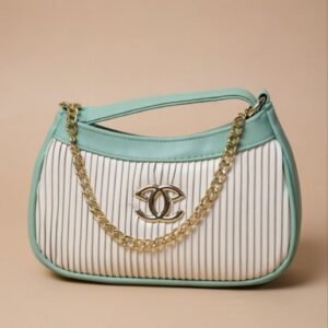 Chanel Pleated Mini Hobo Bag (Two-Tone Mint & White)