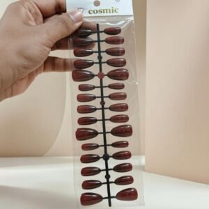 brand brown gradient press-on artificial nails.