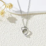 Heart ring diamond necklace | stainless steel and color guaranteed