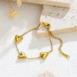 Three heart stylish bracelet | stainless steel and color guaranteed