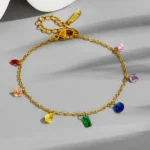 Seven color stone bracelet | stainless steel and color guaranteed