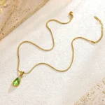 Translucent teardrop ocean necklace | stainless steel and color guaranteed