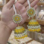 traditional Indian Jhumka earrings
