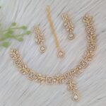 gold-plated American diamond jewelry set