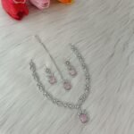 diamond-cut jewelry set, often styled as a party-wear Tania Necklace Set,