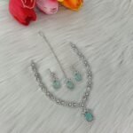 diamond-cut jewelry set, often styled as a party-wear Tania Necklace Set,