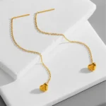 Long heart shaped earrings | stainless steel and color guaranteed