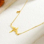 Pulse and heart necklace | stainless steel and color guaranteed