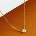 O shaped single diamond necklace | stainless steel and color guaranteed