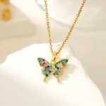 Retro butterfly necklace | stainless steel and color guaranteed