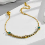 Diamond set bracelet | stainless steel and color guaranteed