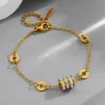 Roman numeral slim waist bracelet | stainless steel and color guaranteed