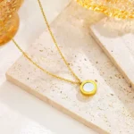 Roman numeral white baret necklace | stainless steel and color guaranteed