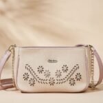 lavender faux leather mini bow shoulder bag, also available as a crossbody bag with a detachable strap.