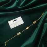 Personalized MK Initial Bracelet in Gold Tone