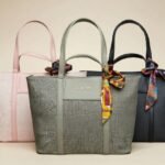 women's tote bags, possibly made of PU leather and fabric.