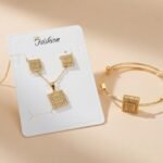 gold-plated 3-piece jewelry set for women