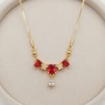 multi stone gold necklace