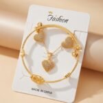 gold-plated 3-piece jewelry set for women