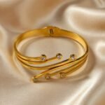 stainless steel 18K gold-plated bracelet
