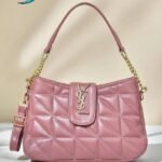 PremiumQuilted Handbag with Gold Chain Strap 4