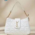 Premium black Quilted Handbag with Gold Chain Strap